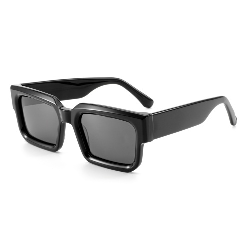 Wide Temple Gradient Square Frame Acetate Sunglasses ME2027