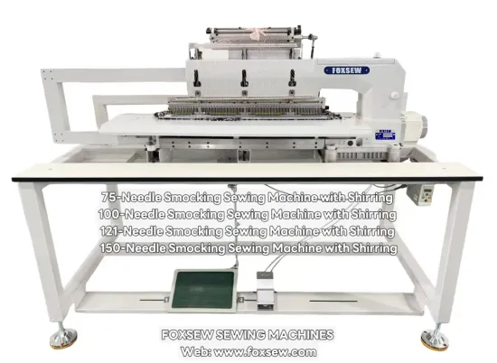 100-Needle Smocking Sewing Machine with Shirring