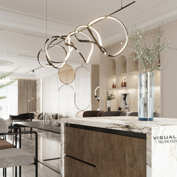 Nordic Decorative Ring Pendant Light for Modern Kitchen and Dining Room