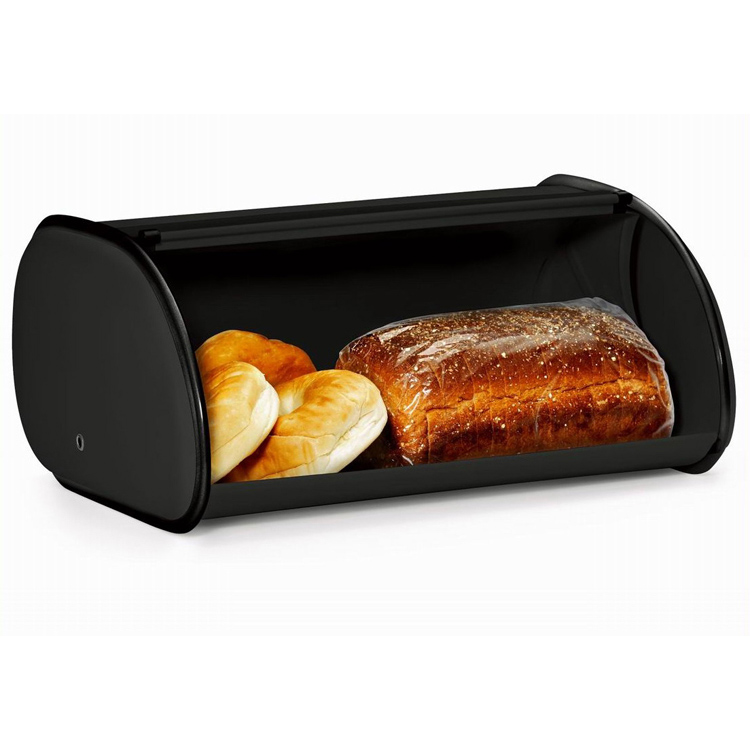 black coating bread box