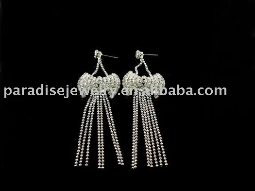 butterfly rhinestone dangle earring