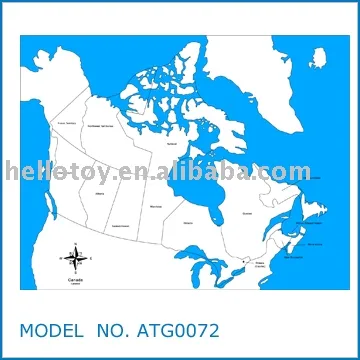 Montessori Toys - NEW Canada Control Map - Labeled(ATG0072)