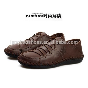 Trendy style handcrafted cow leather men shoes