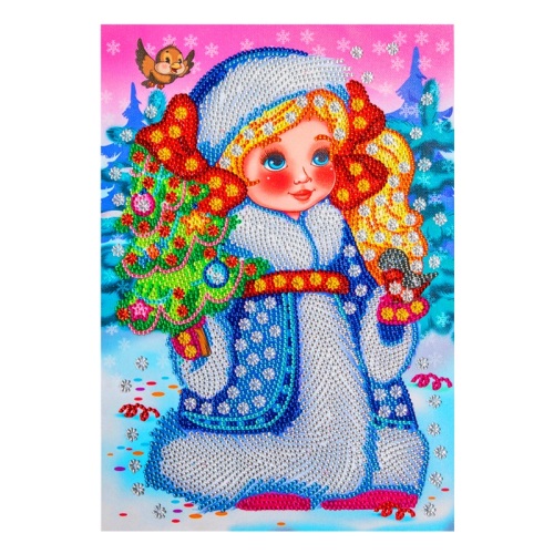 Navidad niña 5d Diamond Painting 30 * 40