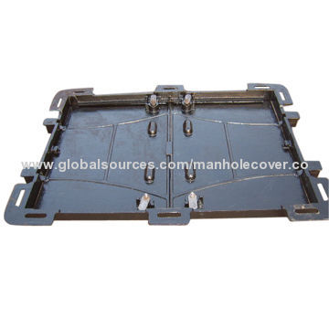 Rubber Gasket Ductile Iron Manhole Cover with Frame, 850/600mm, Lckable & Hinged