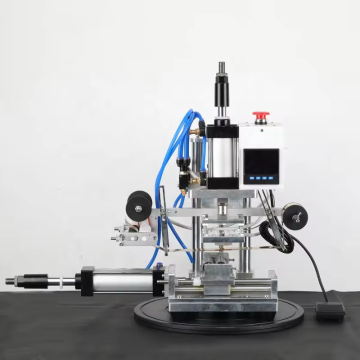 Pneumatic Hot Stamping Machine for Cosmetics: Lipstick and Plastic Cylinder LOGO Foil Press