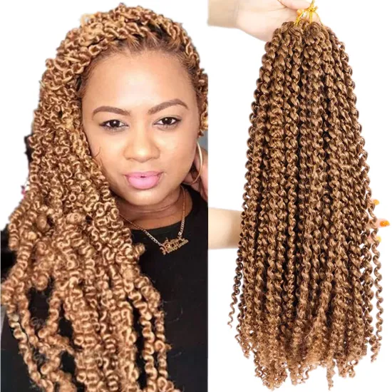 Chorliss 18''Pretwisted Passion Twist Hair Jumbo Distressed Butterfly Loc Wavy Crochet Braids Synthetic Braiding Hair Extension