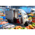 Triciclo refrigerado elétrico a granel para entrega de produtos frescos