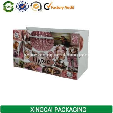 custom paper hand bags wholesale with cotton rope