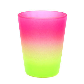 Colored Shot Glass, Vivid Colors, Mixed Colored, Frost