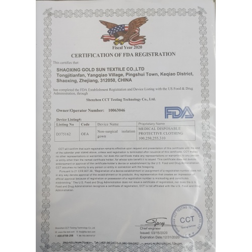 Sterilized Medical Protective Isolation Gown Clothing