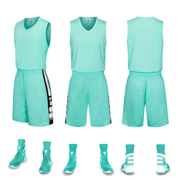 Eenvoudige groothandel basketbal uniform leeg jersey set