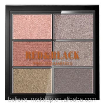 6 Colors Peak cock eyeshadow Palette