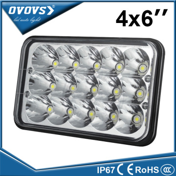 ovovs offroad 4x6 inch led work light 45w 12v led headlight for truck suv