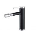 Matte Black Chrome Basin Faucet Matte black Chrome Bathroom 360 swivel Basin Faucet Supplier