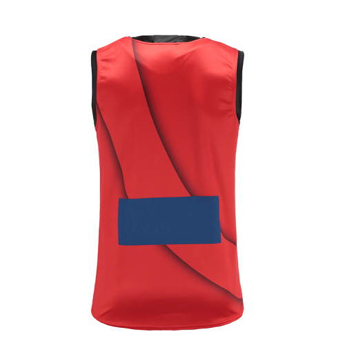 Men's Red Vest Mens Red Dry Fit Soccer Wear Vest Factory