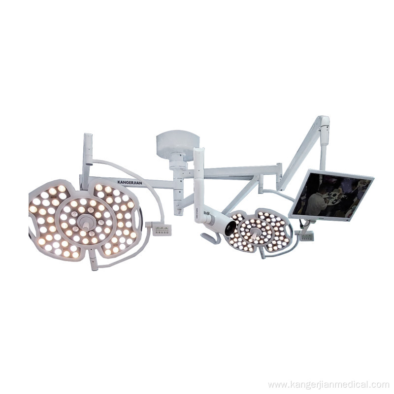 butterfly type surgery light with monitors hospital operation room use surgery light roof portabpe