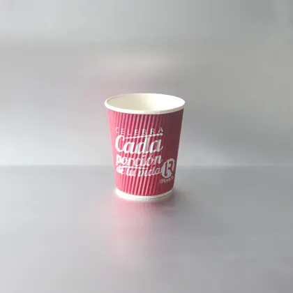 Red Ripple Disposable Coffee and Juice Cups