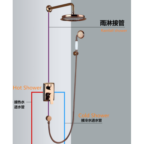 Juego completo de baño de latón oculto grifo de la ducha