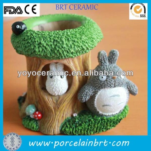 delicate magic funny ceramic spring pen holder