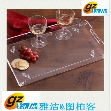 High Quality Elegant Style Acrylic Tray,Acrylic Appetizer Tray,Acrylic Container