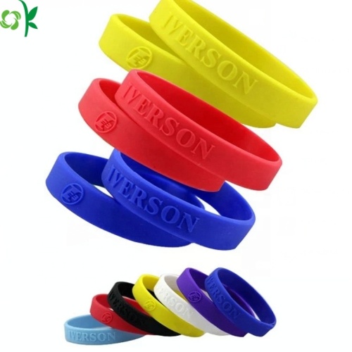 Bracelet en caoutchouc en silicone de logo personnalisé pour mariage