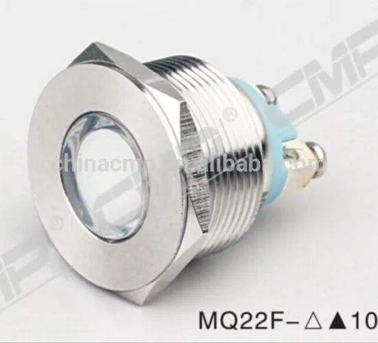 CMP indicator lamp stainless steel waterproof IP67 22mm blue led pilot light