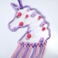 Pendentif tissé de crochet de licorne