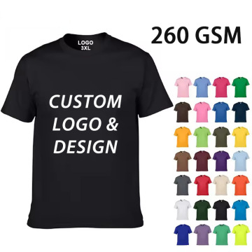 High Quality Custom Short Sleeve Cotton Unisex T-Shirts with Logo Printing
