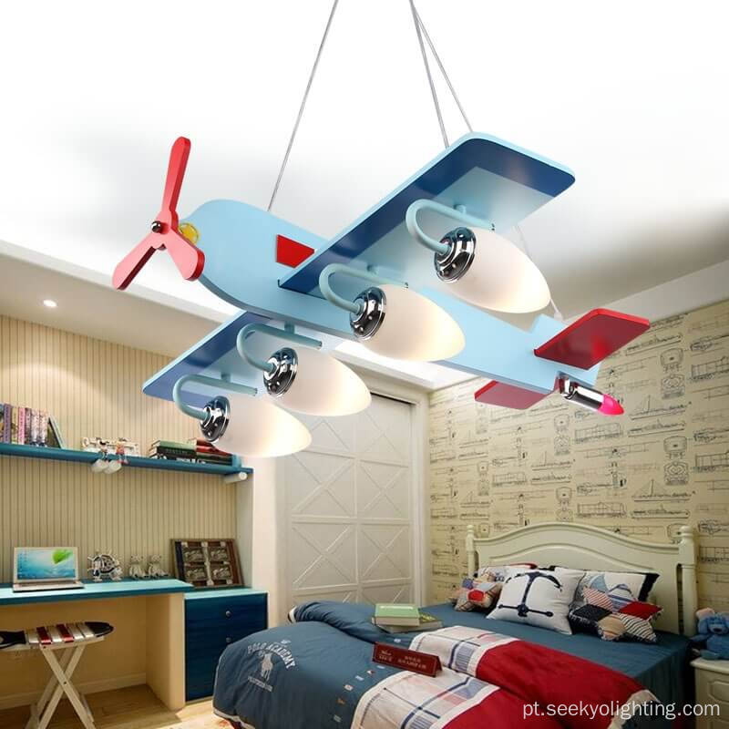 Lâmpada noturna infantil teto de lâmpada pendente de aeronaves