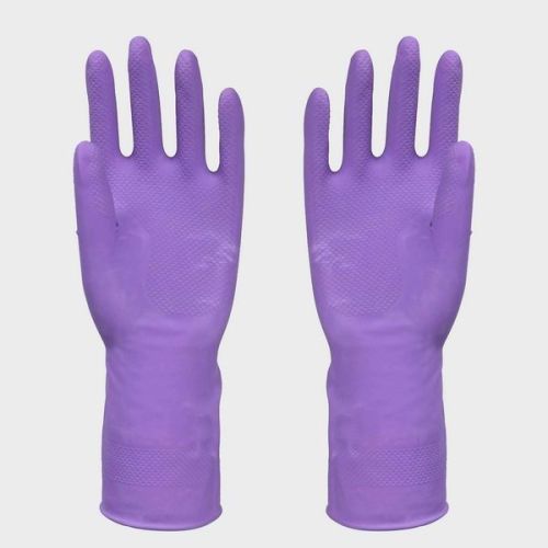 Cycling Purple Household Rubber Gloves For Girl Daily Life To Protect Hands