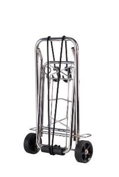 Folding two wheels cart luggage hand trolley pull along shopping
