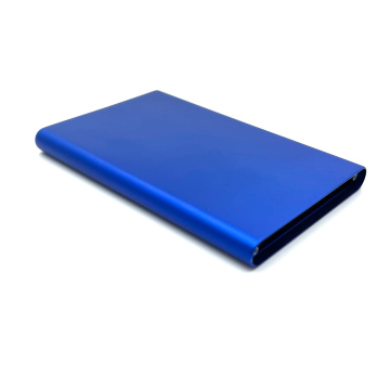 Caja de batería externa de aluminio serie 6 azul