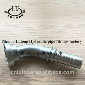 swaged hydraulic pipe fittings zinc plate high pressure 45 angle JIS FLANGE