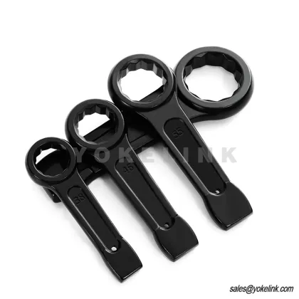 Black Oxide Striking Box End Ring Spanner With Din7444 Drop Forged