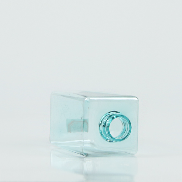 Blue square shape 450ml empty shampoo bottles dispenser