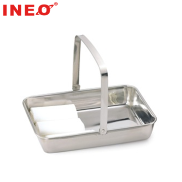 Commercial Stainless Steel Tray with Handle for Restaurants and Hotels