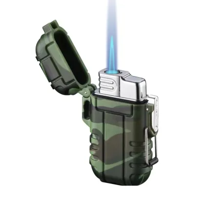 HOT New Design Waterproof Blue Flame Torch Lighter - Windproof Outdoor Lighter