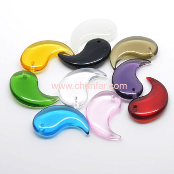 Multicolor Comma Shape Necklace Pendant