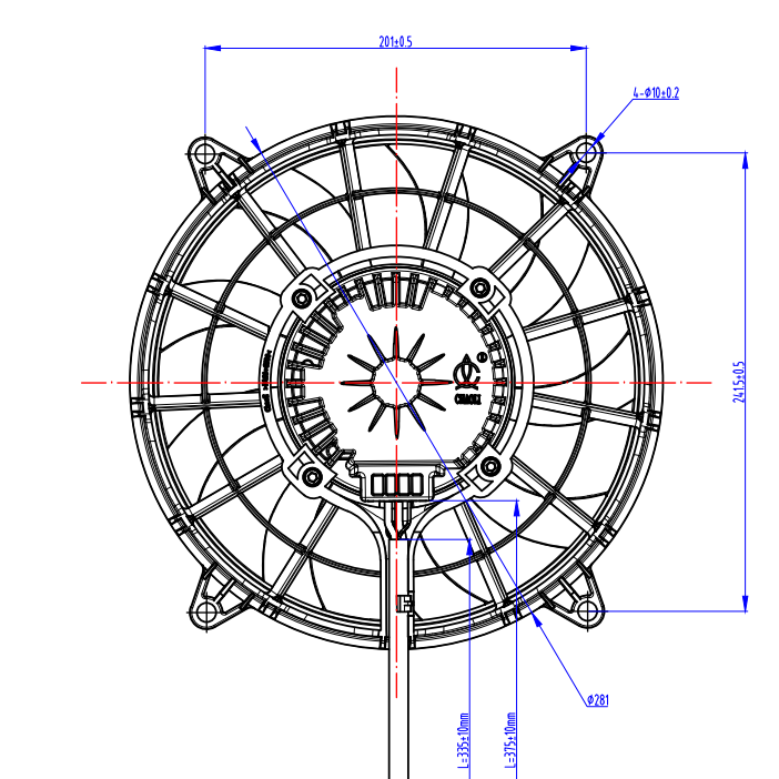 24V Brushless Axial Fan
