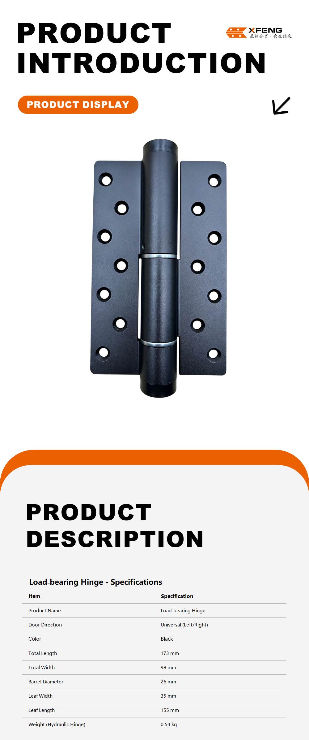 Non-Handed Hydraulic Hinge1
