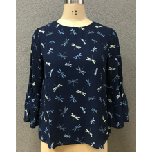 women's print chiffon blouse