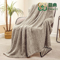 Manta de flanela jacquard de trigo