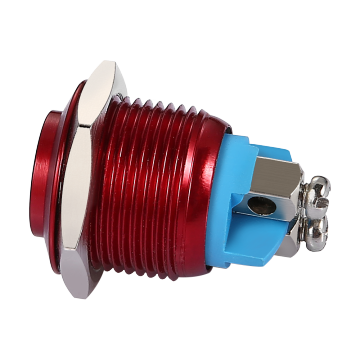 16mm push button switch with Alluminum alloy anodized with customized color with screw terminal and IP67 waterproof China