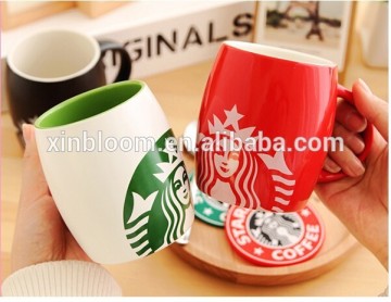 2015 red ceramic starbuck barrel coffee mug