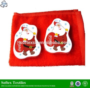 Cotton christmas promotion custom shaped compressed towel / magic towels
