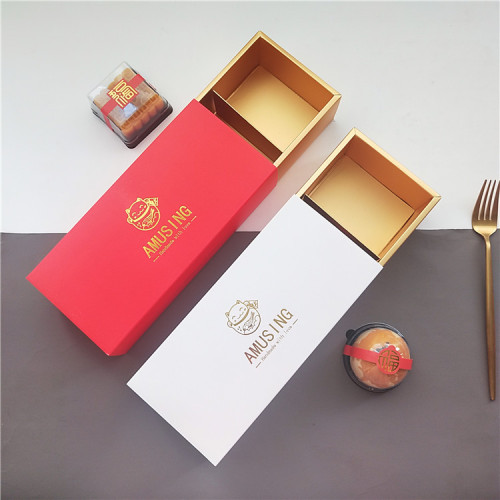 Moon Cakes Ambalaj Kağıt Katlanır Çekmece Yemek Kutusu