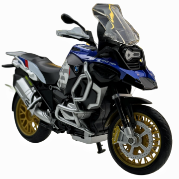 Diecast 1:12 Scale BMW R1250GS Motorcycle with Sound, Light, and Front Wheel Steering - Alloy Model Ornament