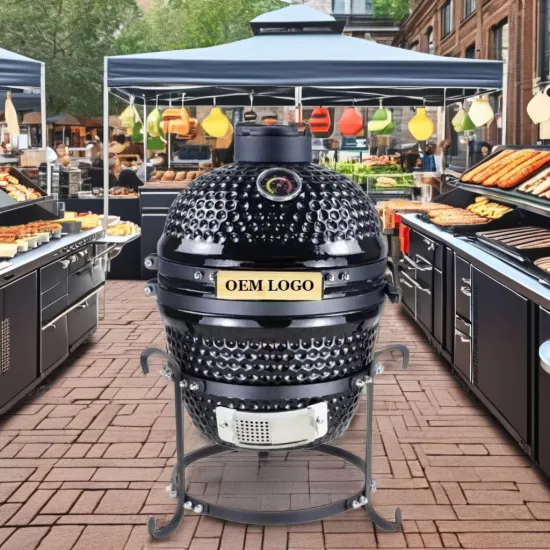 Auplex Factory Direct Sales 13 inch Outdoor Ceramic Kamado Charcoal Grill BBQ Smoker