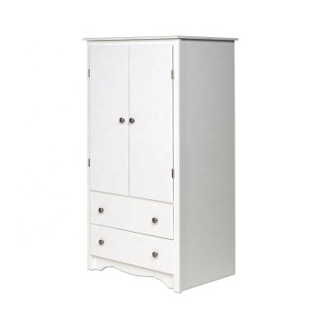 Hot Sale White Wardrobe Hanger with Drawers - Simple and Beautiful Bedroom Storage